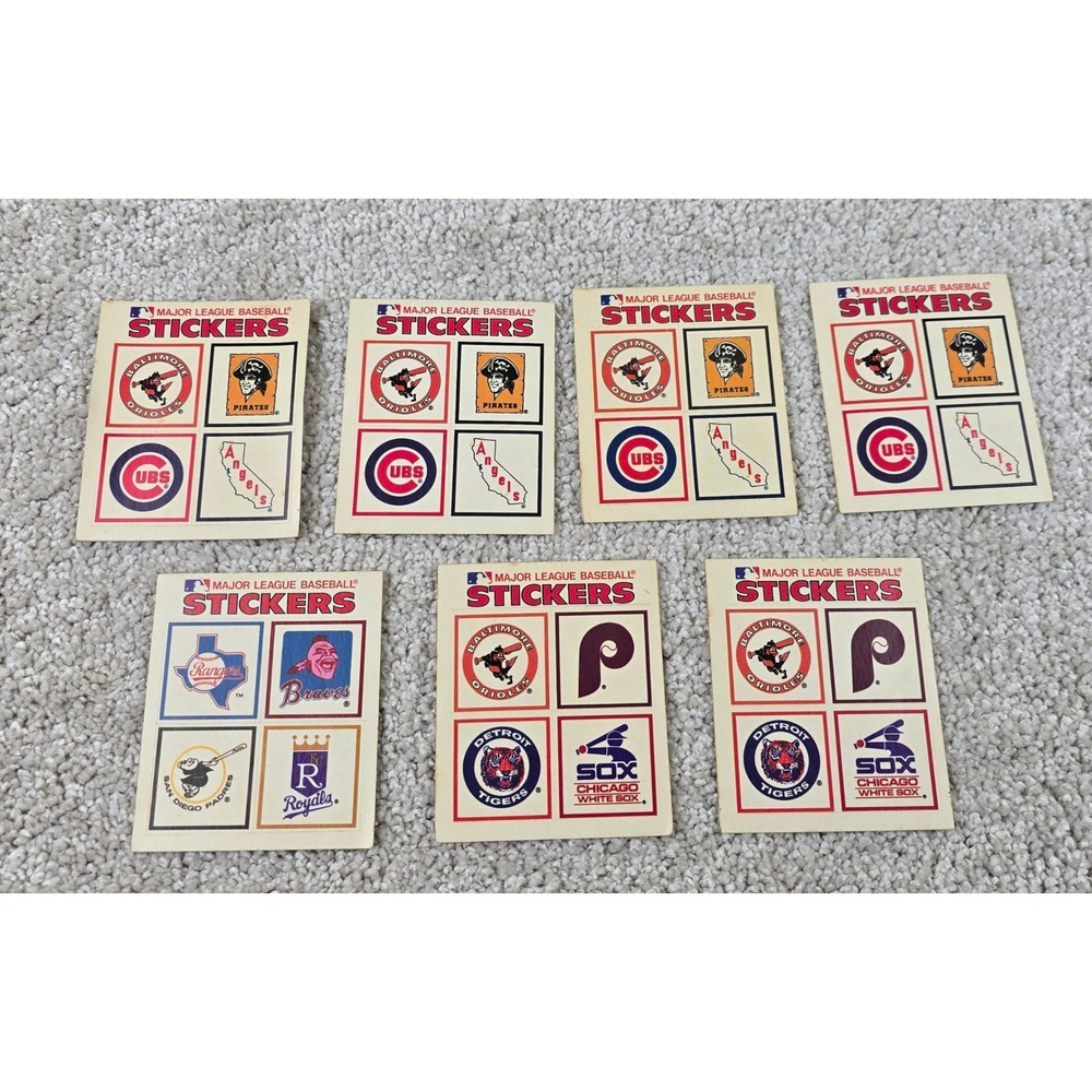 Post Cereal 1984 Baseball‎ Bonanza Game Stickers Lot of 7 Vintage